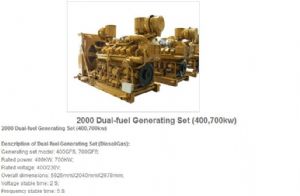 Dual-fuel generating set 400，700KW